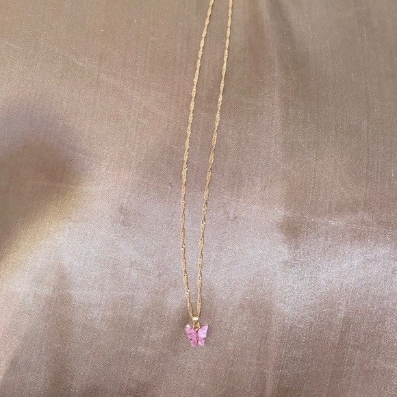 Urban Outfitters Jewelry - Pink butterfly necklace